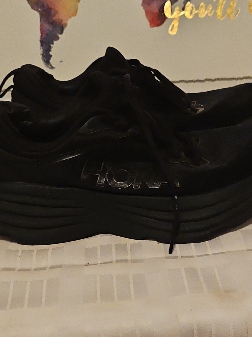 Hoka Women’s All-Black Platform Trainer - Sleek Comfort